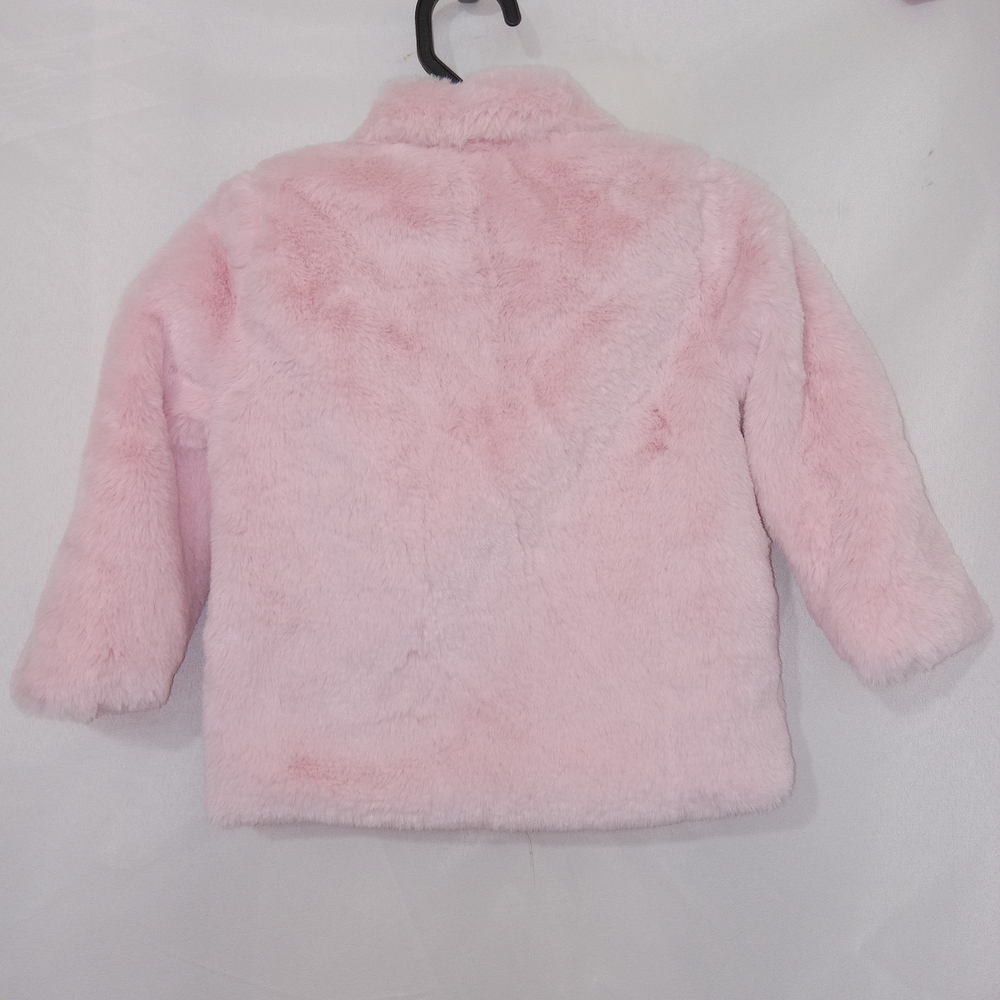 7 For All Mankind Pink Faux Fur Kids Jacket Size 18mo Cute Cozy Soft❤️ - Picture 5 of 10